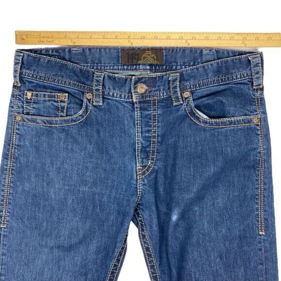 1921 Jeans Mens 38 x 34 Blue Stretch Slash Western Glove Work Slim Cowboy Denim - Picture 9 of 15